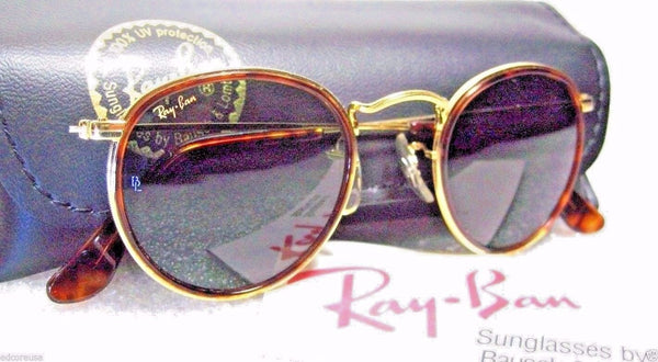 Ray-Ban USA Vintage *NOS B&L "Tortuga" Round W1675 Classic Metals NEW Sunglasses - Vintage Sunglasses 