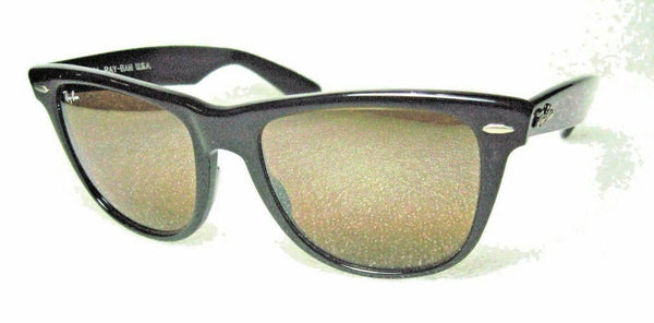 Ray-Ban USA NOS Vintage B&L Wayfarer II W0758 TGM B15 Ebony NewInBox Sunglasses - Vintage Sunglasses 