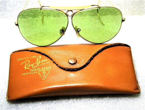 Ray-Ban USA Mint 1950s Vintage B&L Aviator 10k GF RB-3 Bullet Shooter Sunglasses - Vintage Sunglasses 