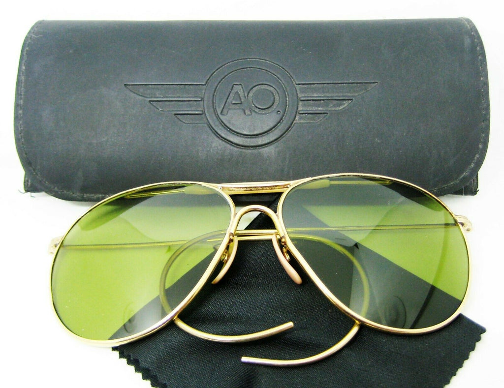 American Optical USA NOS Aviator WWII B&L Ful Vue 12kGF Vintage 40s  Sunglasses