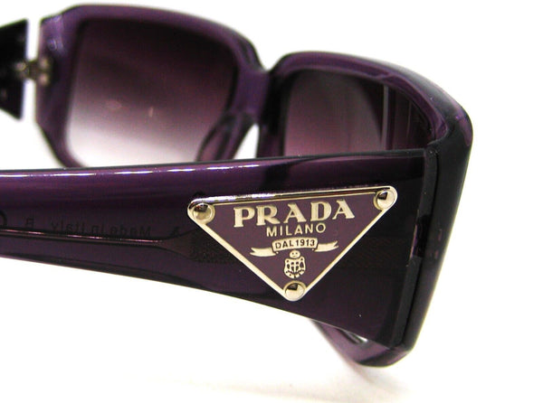 Prada Milano New Top Gradient SPR 16L 57[]15 Translucent Plum Sunglasses & Case