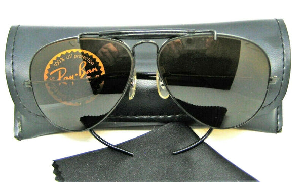 Ray-Ban USA Vintage B&L Aviator Outdoorsman I B-15 Sharp Black Chrome Sunglasses