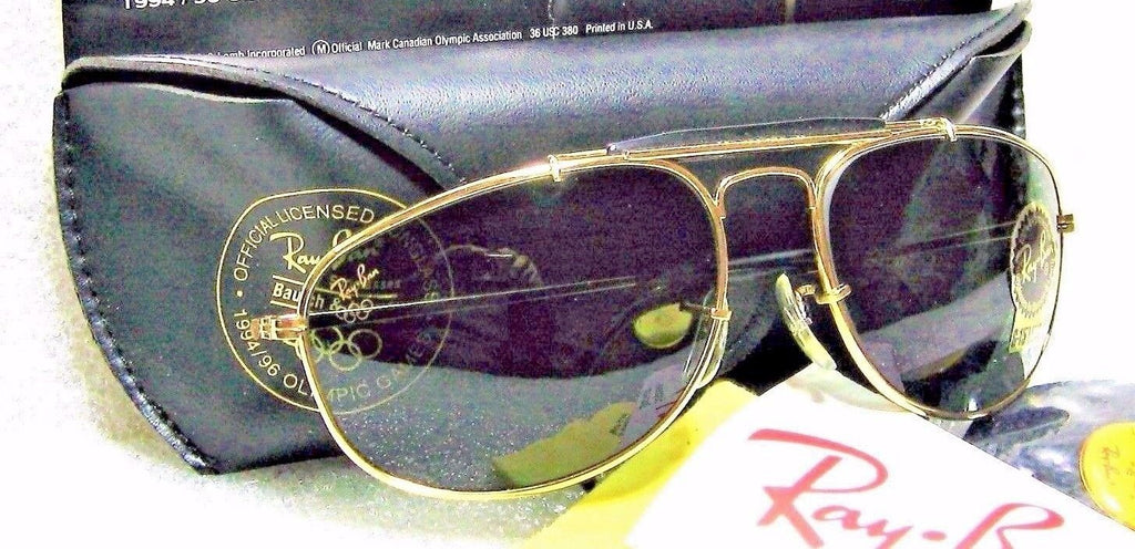 Ray-Ban USA Vintage NOS B&L Aviator Explorer 1992 Olympics W1077 New Sunglasses - Vintage Sunglasses 
