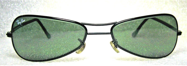 Ray-Ban USA Vintage NOS B&L Orbs W2384 Sleek Black Chrome Wrap New Sunglasses
