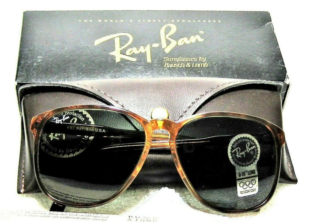 Ray-Ban USA Vintage NOS 80s B&L TraditionalS D Blonde Tort L1677 New Sunglasses