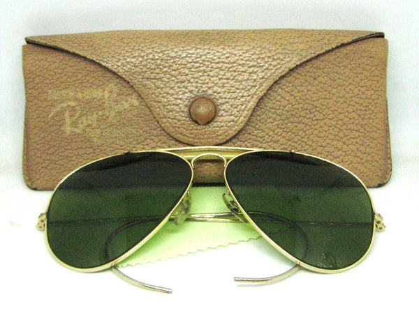 Ray-Ban USA B&L Vintage 50s Outdoorsman 12K GF Aviator RB-3 Nr Mint  Sunglasses