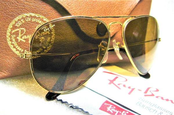 Ray-Ban USA NOS Vintage B&L Aviator Tortuga Classic B-15HC  L1706 New Sunglasses - Vintage Sunglasses 