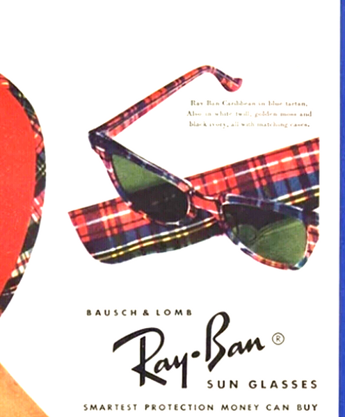 Vintage Ray-Ban USA Mint 1950/60 B&L SPLASH  RB-3 Rim-Wayfarer Sunglasses & Case