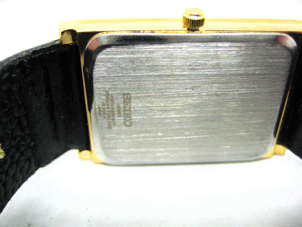 Seiko Quartz Slim Men's Wrist Watch Roman Dial New Battery Japan Made Mint