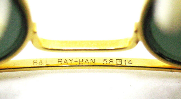 Ray-Ban USA Vintage 1980s Bausch & Lomb Aviator Arista Gold 58mm G-15 Sunglasses