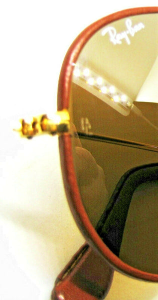 Ray-Ban USA Mint Vintage B&L Aviator Leathers Outdoorsman 58mm, *TGM Sunglasses - Vintage Sunglasses 