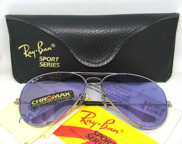 Ray-Ban USA Vintage NOS B&L A-30 Purple Chromax Sport Series Chrome Sunglasses