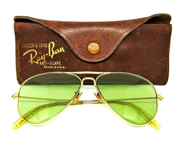 Ray-Ban USA Vintage 1940s B&L 12k GF Aviator 52mm RB-3 Very Rare WWII Sunglasses - Vintage Sunglasses 