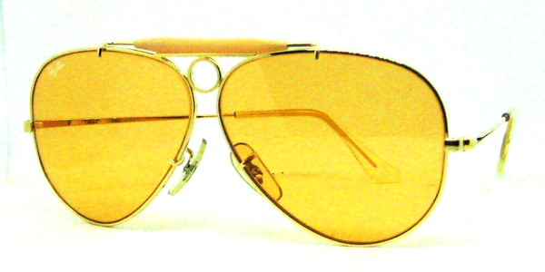 Ray-Ban USA Vintage 1990s B&L NOS Aviator Ambermatic BH Shooter New Sunglasses