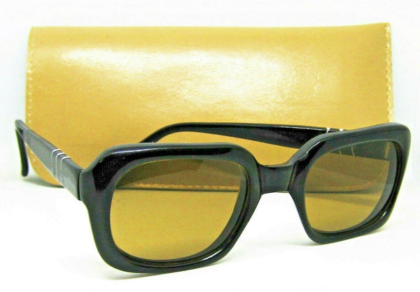Persol Ratti Meflecto 1970s Vintage 58108 Rare Patent 48-70 Ebony Sunglasses