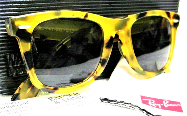 Ray-Ban USA Vintage B&L Rare Limited Wayfarer W0887 Yellow Tortoise Sunglasses - Vintage Sunglasses 