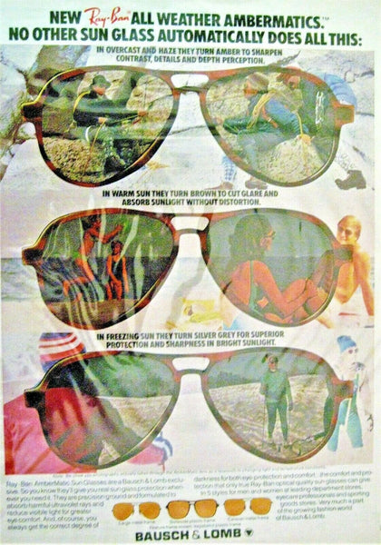 Ray-Ban USA Vintage NOS 80s B&L Aviator Ambermatic Bullet Shooter New Sunglasses - Vintage Sunglasses 