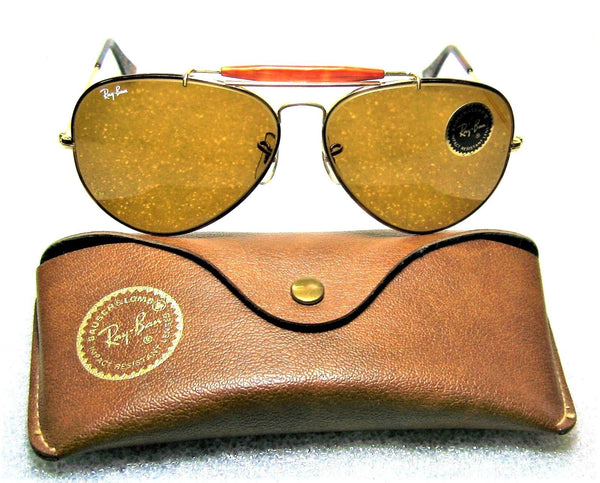 Ray-Ban USA *NOS Vintage B&L Aviator "Tortuga" Outdoorsman *B-15 *NEW Sunglasses - Vintage Sunglasses 