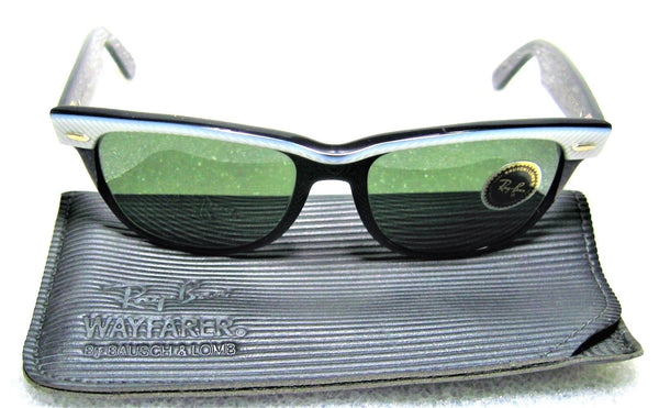 Ray-Ban USA NOS Vintage B&L Wayfarer II W0496 Electr Pearl-Ebony New Sunglasses - Vintage Sunglasses 