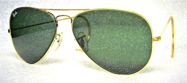 Ray-Ban USA NOS Vintage B&L Aviator G-15 Arista 24kGP 58mm New Sunglasses & Case - Vintage Sunglasses 