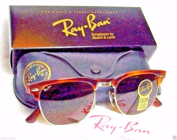 Ray-Ban USA *NOS Vintage B&L "Clubmaster" II W1117 Tortoise *NEWinBOX Sunglasses - Vintage Sunglasses 