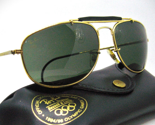 Ray-Ban USA Vintage 1990s B&L Olympics Explorer Aviator  Gold 61mm Sunglasses
