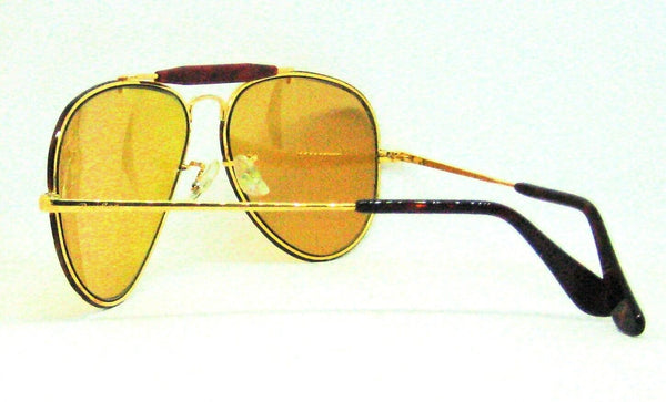 Ray-Ban USA Vintage 80s B&L  Aviator Tortuga  Ambermatic Deep Groove  Sunglasses