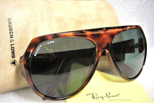 Bausch & Lomb USA 1970s Vintage RayBan Mask Polarized W0581 Tortoise Sunglasses - Vintage Sunglasses 