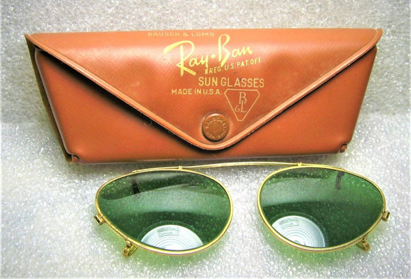 Vintage Ray-Ban USA 1950s B&L Rare "Clip-on" *RB-3 48mm "Cateye" Excl Sunglasses - Vintage Sunglasses 