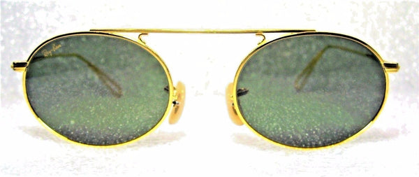 Ray-Ban USA *NOS Vintage *B&L Oval Arista W1696 Pinpoint Etched *NEW Sunglasses - Vintage Sunglasses 