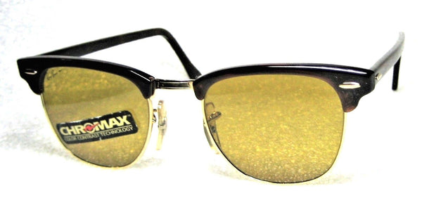 Ray-Ban USA NOS Vintage B&L Clubmaster Chromax W2052 Tortois NewInBox Sunglasses - Vintage Sunglasses 
