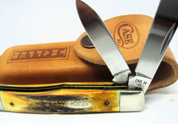 Case XX USA 52032 Double Blade Stockman NOS Pocket Knife w/Stag Handle 4-Dot New