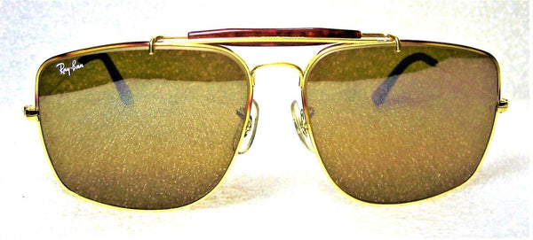Ray-Ban USA Vintage B&L Aviator Tortuga Explorer-Caravan TGM Lens Mnt Sunglasses - Vintage Sunglasses 