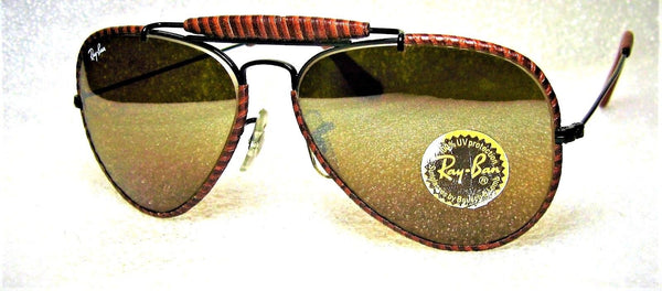 Ray-Ban USA *NOS Vintage B&L Aviator Outdoorsman "Leathers" *TGM *New Sunglasses - Vintage Sunglasses 
