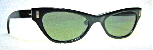 Ray-Ban USA 1950s Vintage NOS B&L Rare Silhouette Black Cateye New Sunglasses - Vintage Sunglasses 
