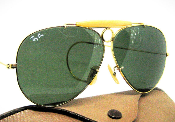 Ray-Ban USA 80s Vintage B&L Aviator Bullet Hole Shooter G-15 *Mint Sunglasses