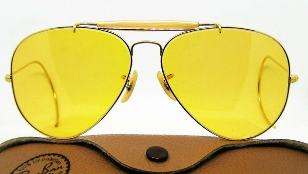 Ray-Ban USA Vintage 1970s B&L Aviator Ambermatic Outdoorsman II Mint Sunglasses