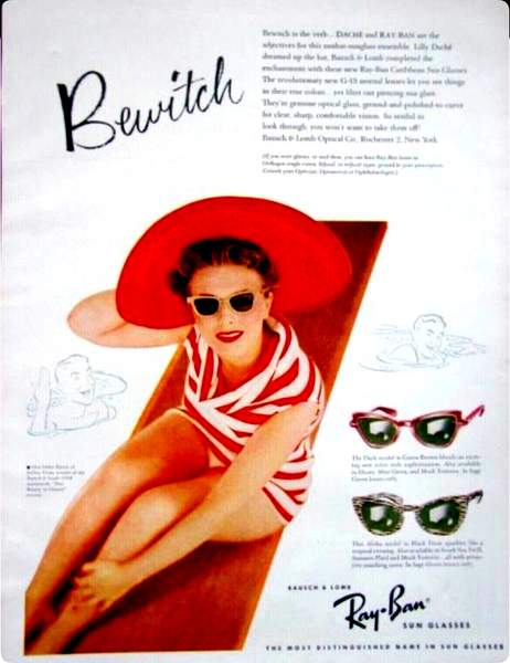 Vintage Ray-Ban USA 1950/60s B&L Green Silhouette Cateye Mint Sunglasses & Case