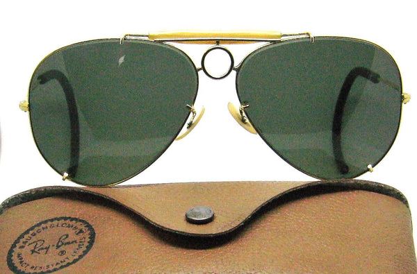 Ray-Ban USA Vintage 1970s B&L Aviator Deluxe Sharp Shooter  62mm G-15 Sunglasses