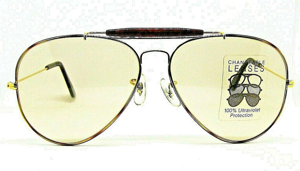 Ray-Ban USA NOS Vintage B&L Aviator Tortuga SuperChangeable L1707 New Sunglasses - Vintage Sunglasses 