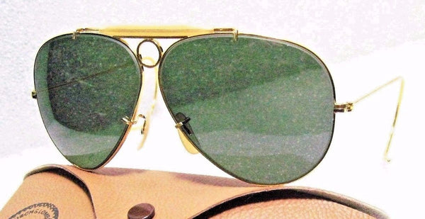Ray-Ban USA *NOS Vintage *B&L Aviator L0213 *G-15 Bullet Hole Shooter Sunglasses - Vintage Sunglasses 