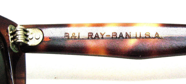 Ray-Ban USA Vintage B&L 1950s Caribbean Wayfarer Tortoise 52mm G-15 Sunglasses