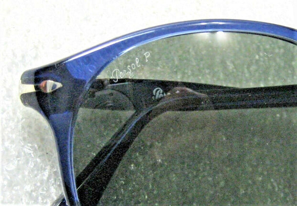 Persol Vintage 9649-S 1015/58 Rare Cobalto 55-18 Polarized New Sunglasses & Case - Vintage Sunglasses 