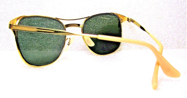 Ray-Ban USA Vintage 1950s B&L *Very Rare "SIGNET" 12k GF *MINT Sunglasses & Case - Vintage Sunglasses 