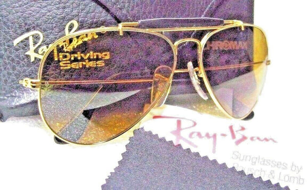 Ray-Ban USA NOS Vintage B&L Aviator Chromax W1663 Driving Series NEW Sunglasses