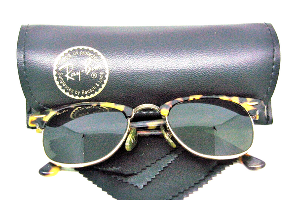 Ray-Ban USA Vintage 80 B&L Clubmaster Antique Tortoise Wayfarer Mint Sunglasses
