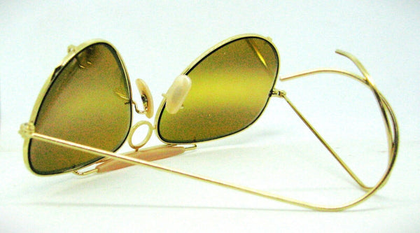 Ray-Ban USA NOS Vintage B&L Aviator Sharp Shooter DGM Ambermatic New Sunglasses