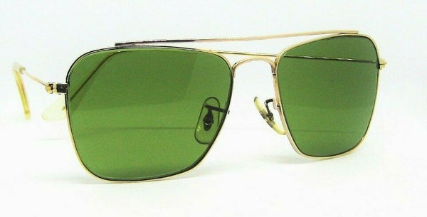 Ray-Ban USA *Mint Vintage 1950s B&L Aviator Rare Brace Caravan Sunglasses & Case