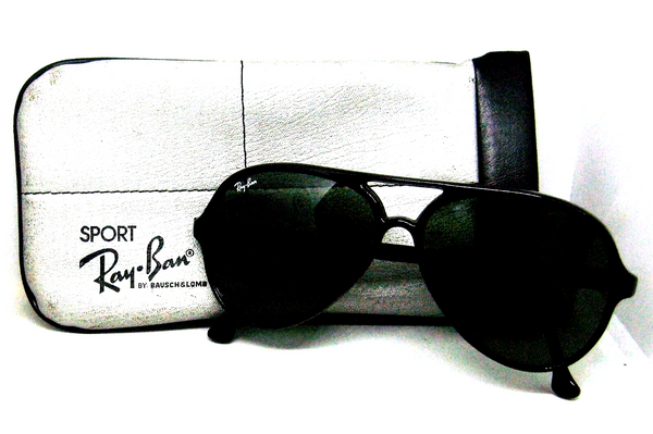 Ray-Ban USA NOS Vintage B&L Cats 5000 Sport Ski Glaciers Ebony W1038 Sunglasses
