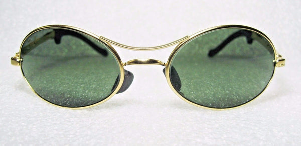 Ray-Ban USA *NOS Vintage B&L Orbs "Ellipse Oval W2177 Matte Gold *NEW Sunglasses - Vintage Sunglasses 